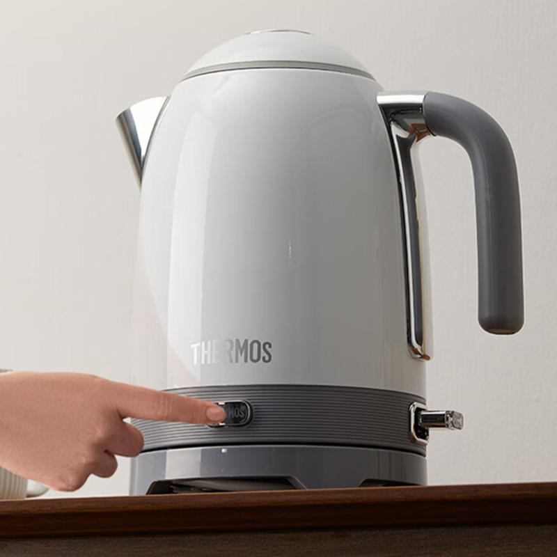 膳魔師(THERMOS) 一键恒温电热水壶1.7L 月光白EHA-1332A-W