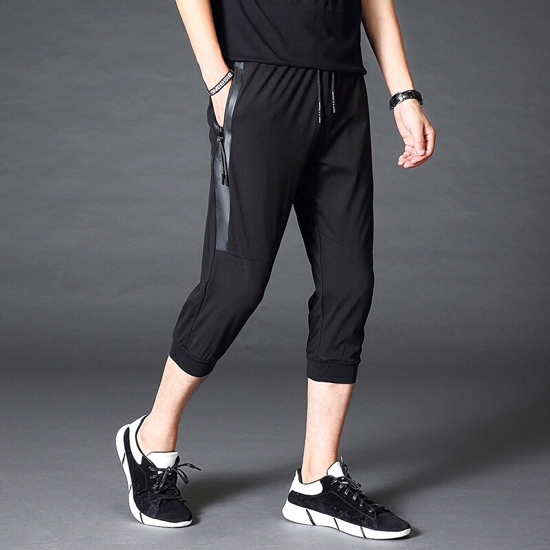 七分裤男士短裤休闲裤夏季薄款韩版潮中裤7分裤男裤子夏天运动裤jyl