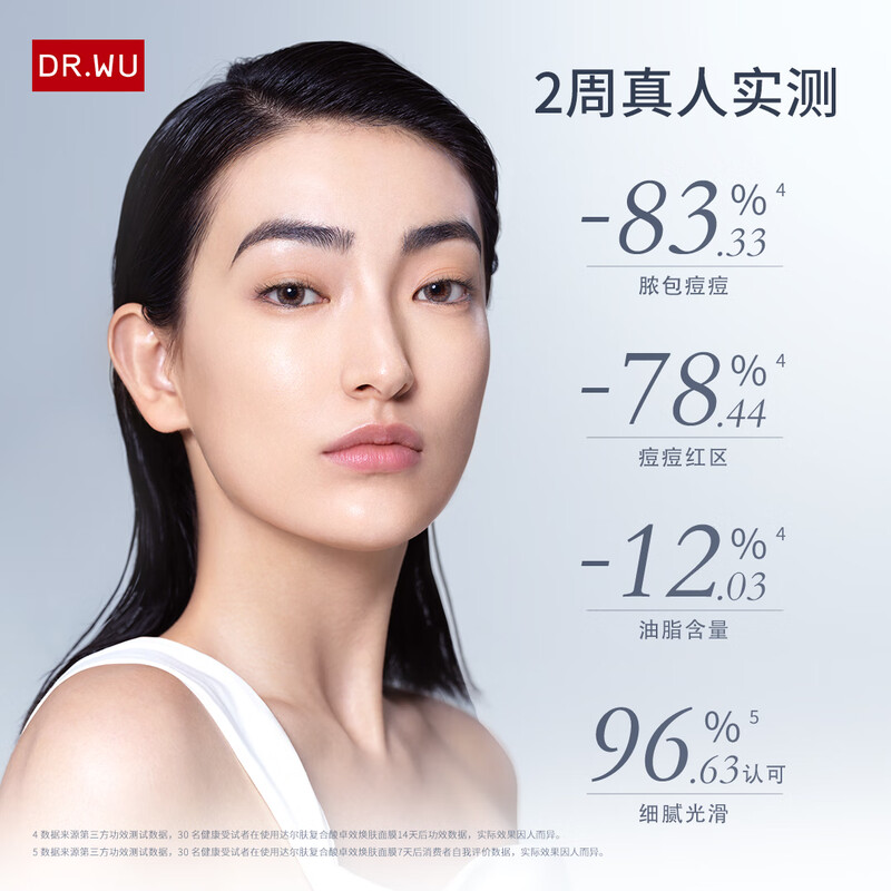达尔肤(DR.WU) 达尔肤复合酸卓效焕肤面膜 80g 果酸水杨酸抗痘控油收毛孔 ||高清大图