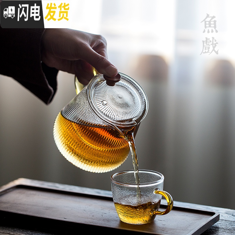 三维工匠日式可高温玻璃煮茶壶电陶炉煮茶器家用内胆过滤烧茶泡茶壶大容量 小号500茶具高清大图