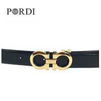 PORDI宝迪皮带男真皮板扣腰带中年青年纯牛皮休闲商务裤带