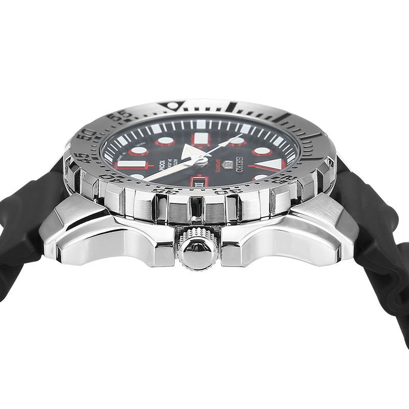 seiko精工水鬼运动潜水透底自动机械表男表srp601j1