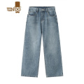 YANXUONELYC1 春季新款直筒宽松基础浅色牛仔裤休闲百搭阔腿长裤男