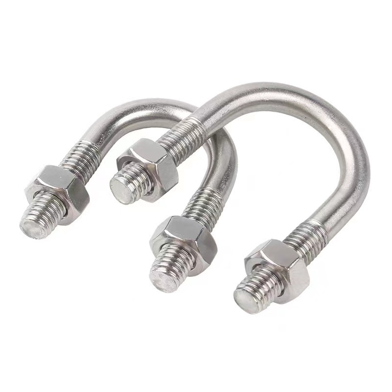 伟鹏双兴 304不锈钢U型螺丝管卡抱箍 M10*108含螺母 套高清大图