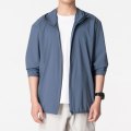 阿迪达斯（adidas）外套男装 新款运动服健身训练跑步锻炼梭织连帽夹克上衣KT2114 ZP XXL KU8497/灰蓝