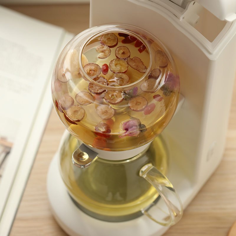 鸣盏煮茶器养生沙漏壶mini办公室小型家用多功能泡花煮茶壶茶饮机MZ-1151