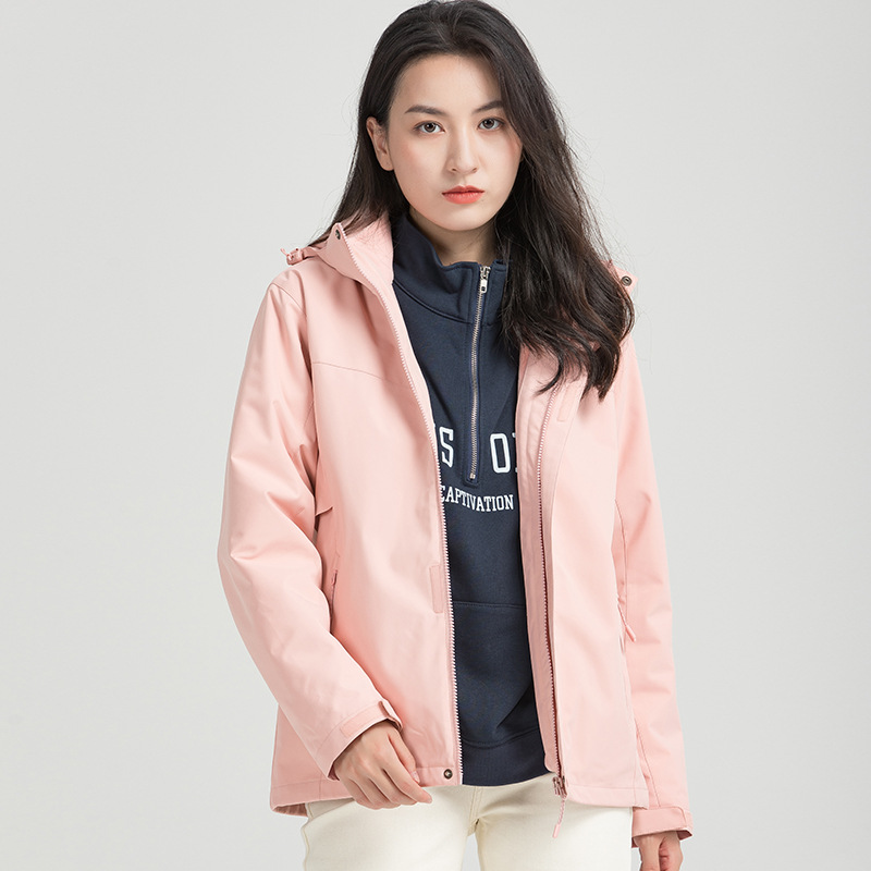 健卡侬 冲锋衣 J191 女珊瑚粉 3XL