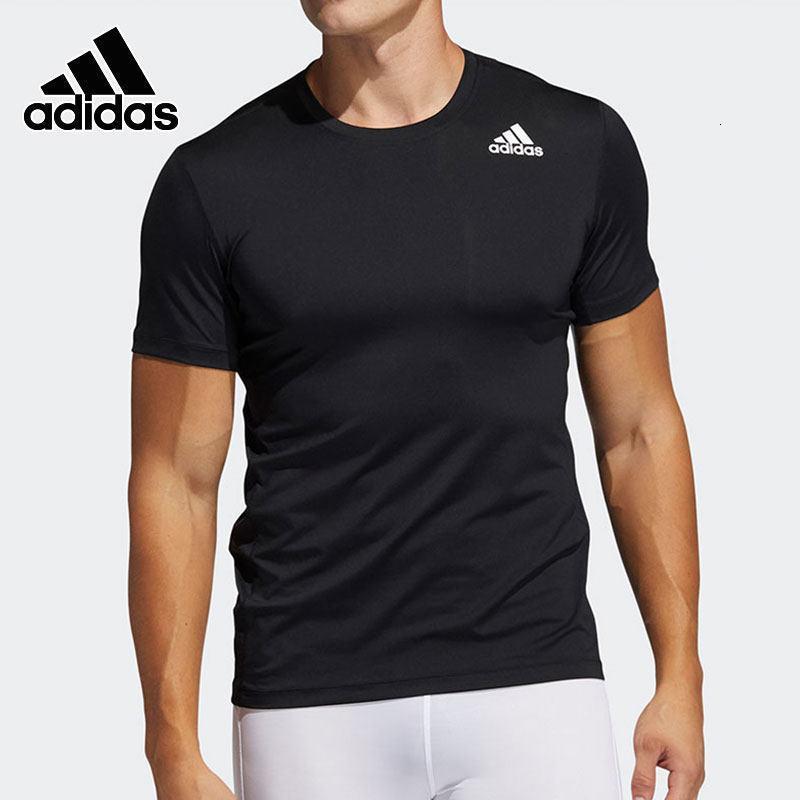 adidas阿迪达斯短袖男装健身衣2021春季新款跑步训练黑色运动t恤gm