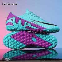 La Chessiers户外青少年足球鞋tf碎钉儿童训练鞋防滑男童小学生女童ag长钉成人球鞋大码小码 月色【碎钉】 42码