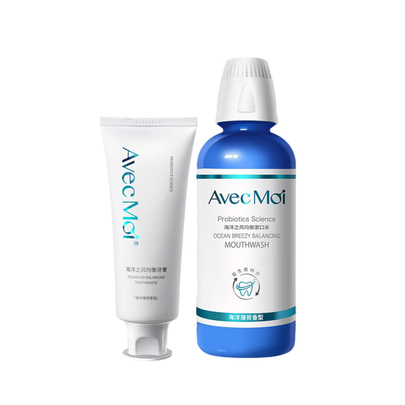 AVEC MOI海洋之风 FZ-023 益生菌海洋之风牙膏100g*1+漱口水473ml*1