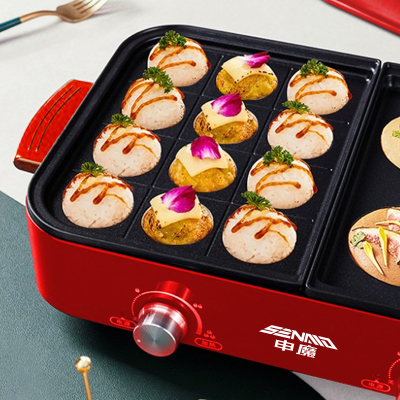 申魔 多功能锅 多用途锅 料理锅 烤肉锅 家用电热火锅煎烤涮一体 电炖锅多功能料理锅(高配)SC21KD9!高清大图