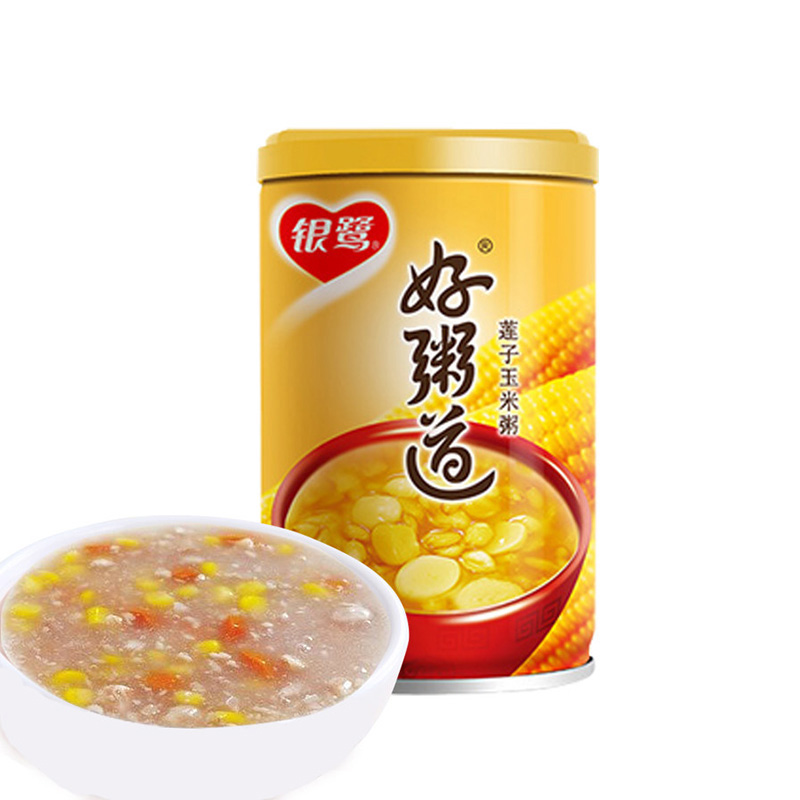 [苏宁超市]银鹭 好粥道莲子玉米粥 280g*12 速食粥(新老包装随机发货)高清大图