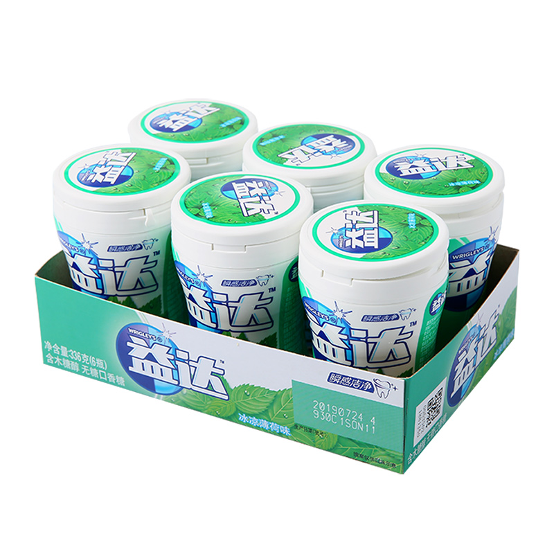 益达(Extra) 清香蜜桃味56g约40粒 口香糖木糖醇多瓶组合装大瓶随身薄荷味零食糖果高清大图