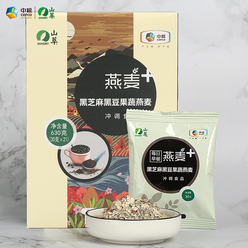 中粮山萃黑芝麻黑豆果蔬燕麦630克(30克*21)