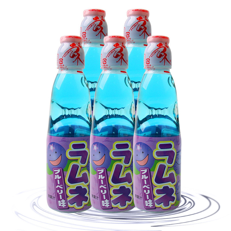 日本进口 哈塔 波子汽水蓝莓味碳酸饮料 200ml*5瓶