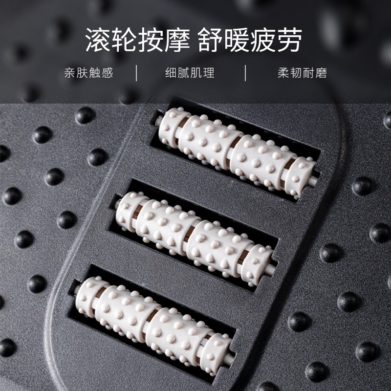 华普思指压板按摩垫脚凳带滚轮脚底按摩凳家用沙发休闲踩脚凳搭脚踏板瓷白(专利产品&直播款)升降可调节高清大图