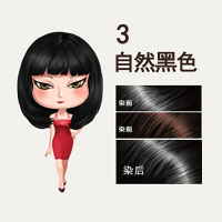 菲灵(FEELING) 翡丽彩泡泡染发剂 3-自然黑色(自然养护染发 温和配方健康遮白低刺激)