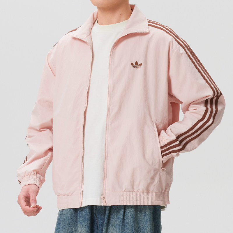 阿迪达斯(adidas)三叶草男装新款潮流时尚运动休闲防风夹克外套KB2466 ZP KQ9497/浅珊瑚粉 M