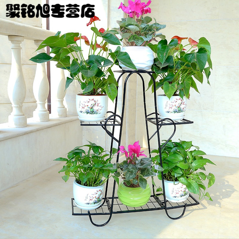 六层花架铁艺多层花架绿萝兰阳台花架子地面客厅室内落地花盆架家居