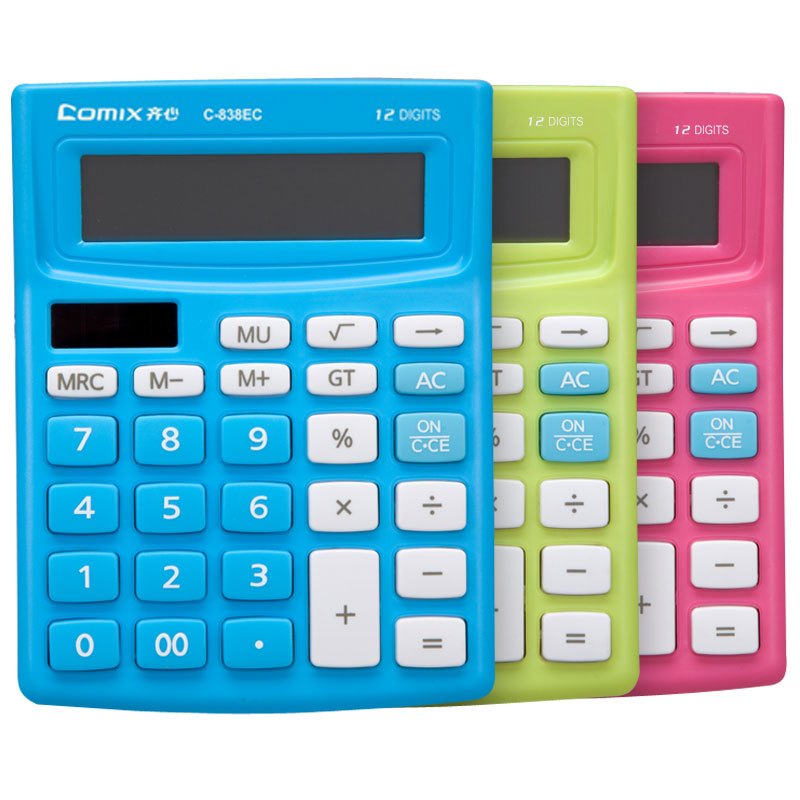 齐心 C-838EC 时尚办公计算器 绿 10台/包(单位:包)-