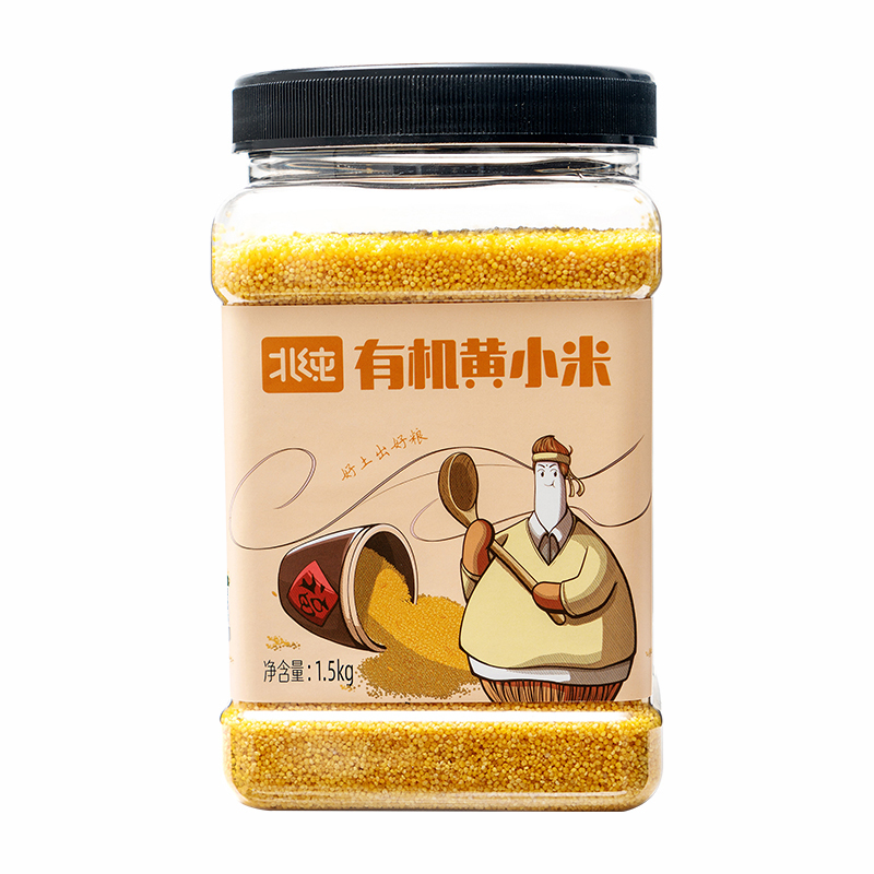北纯 有机黄小米(瓶装)1.5kg-