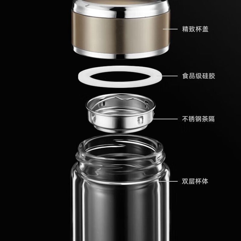 物生物茗爵玻璃杯320ML JV011919-0350-XB香槟金高清大图