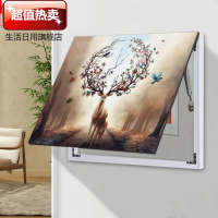 。配电箱装饰画简约现代推拉式总闸玄关轨道式餐厅茶室免钉 吉祥鹿 40高*50宽【遮挡30*40cm】30mm厚板
