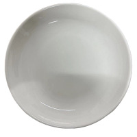 炯毅 盘子陶瓷菜盘子水果盘家用圆形可爱吃菜碟子 白瓷盘 23cm 个