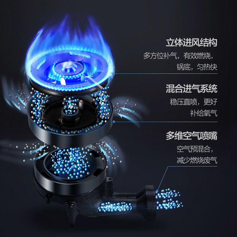 容声油烟机燃气灶具套装RSP356自动洗+QP06-侧吸式家用厨电套装 天然气