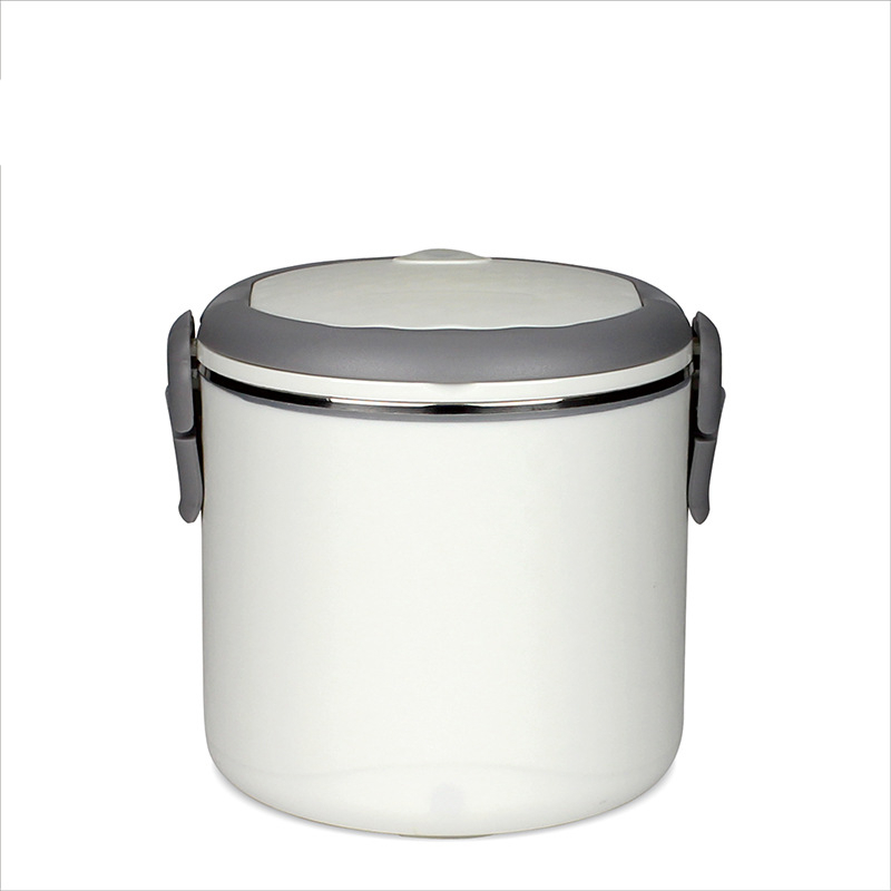 12V车载电热饭盒24V车用法耐(FANAI)电子饭盒220V家用加热饭盒不锈钢胆热饭菜 24V货车用白色