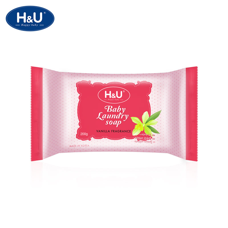 爱趣优H&U 婴儿香草洗衣皂200克HU深层清洁奶渍内衣皂无刺激不伤手高清大图