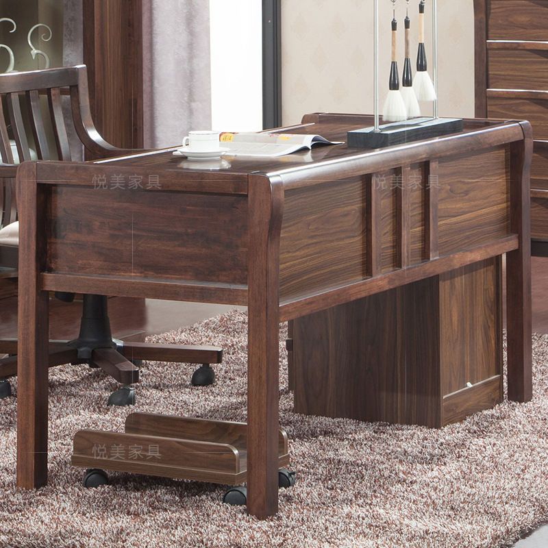 实木书桌家用电脑桌中式办公桌老板桌写字台书房家具学习桌