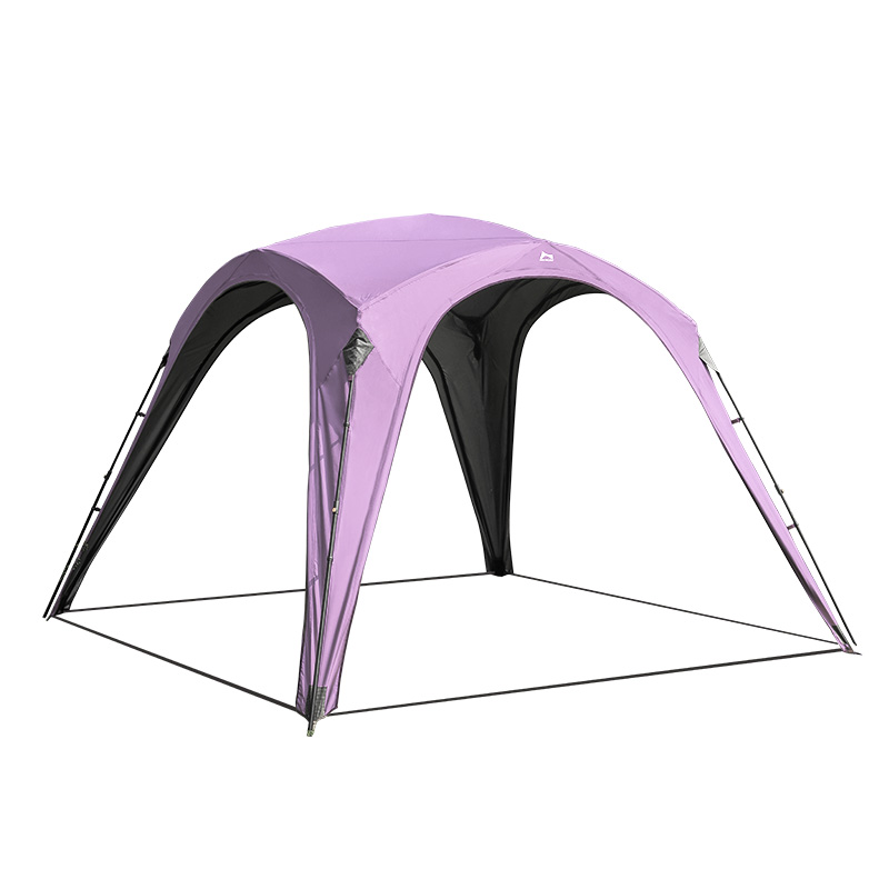 狼行者户外露营钛黑胶自动穹顶天幕速开帐篷lxz-1000-2001 粉色高清大图