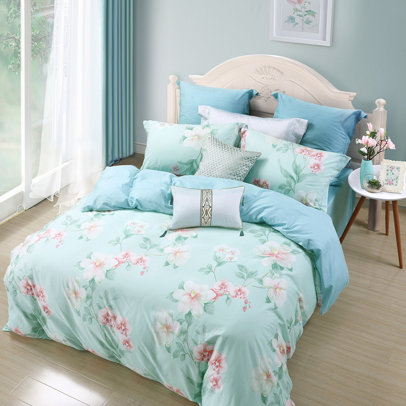 水星家纺全棉四件套皎洁悦寐单双人纯棉被套床上用品新品视频