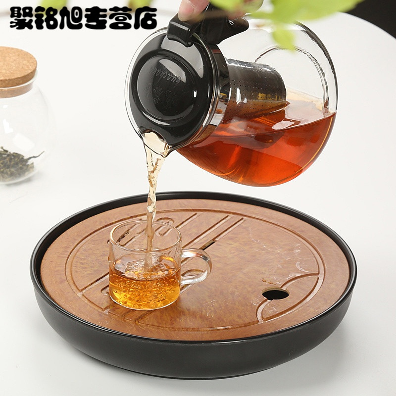 耐热玻璃过滤茶壶 大容量花茶壶茶杯普洱茶壶不锈钢泡茶壶整套家用喝茶水具水杯套装待客喝茶茶具陶瓷水具