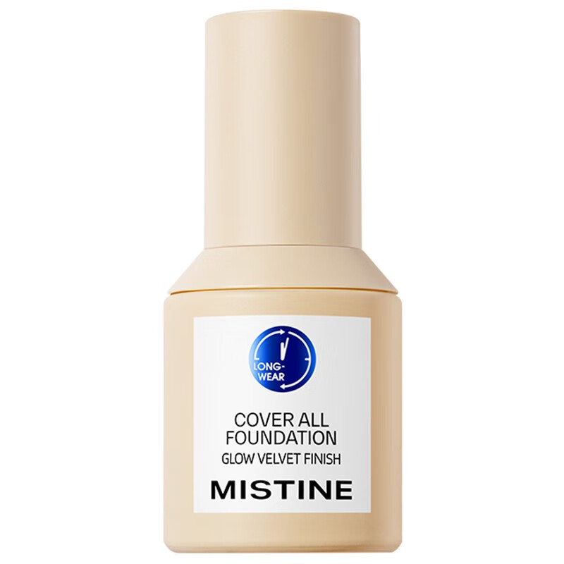 Mistine(蜜丝婷)蓝盾粉底液 控油遮瑕保湿养肤持久不脱妆不暗沉干油皮隔离控油定妆遮瑕持久毛孔隐形 LF100高清大图