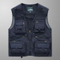 啄木鸟工装马甲男士夏季新款户外摄影钓鱼背心机能多口袋马夹外套 8512深蓝 M建议90-110斤