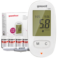 鱼跃(YUWELL)血糖仪 家用智能免调码580（赠采血笔+100片试纸+100支采血针）
