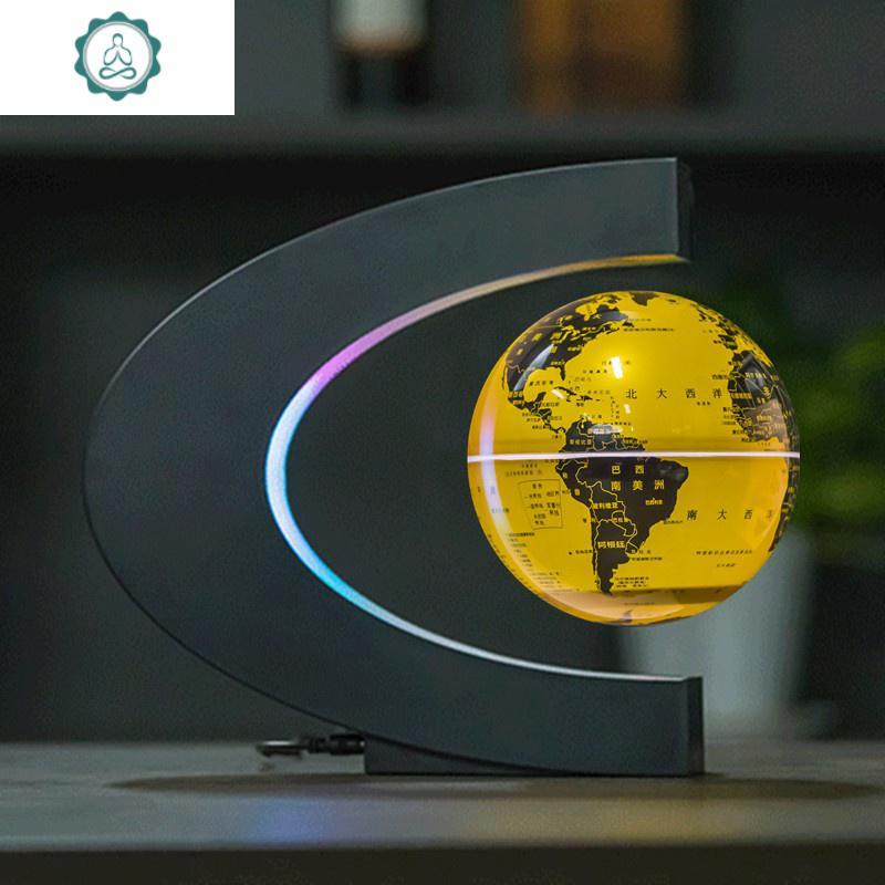 磁悬浮6寸发光自转办公室桌家居摆件摆设创意 地球仪
