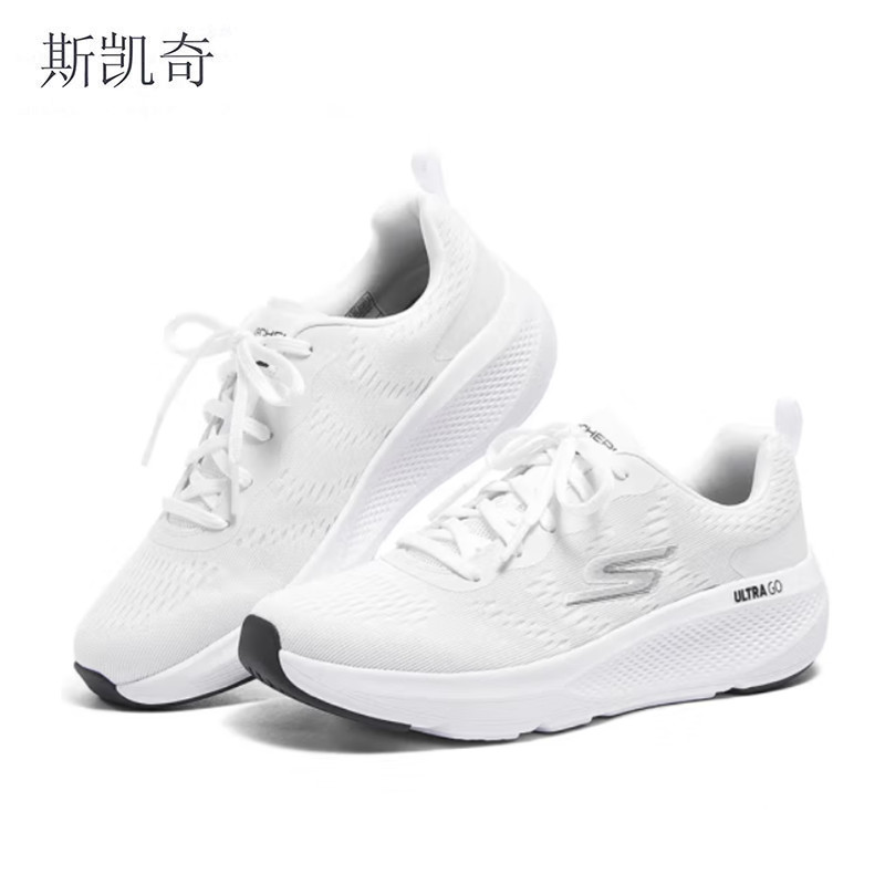 斯凯奇 女夏季减震小白鞋128319-WHT双高清大图