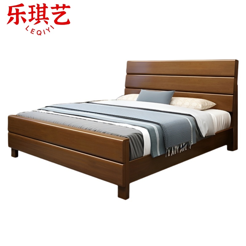 乐琪艺 实木床 120cm 张高清大图