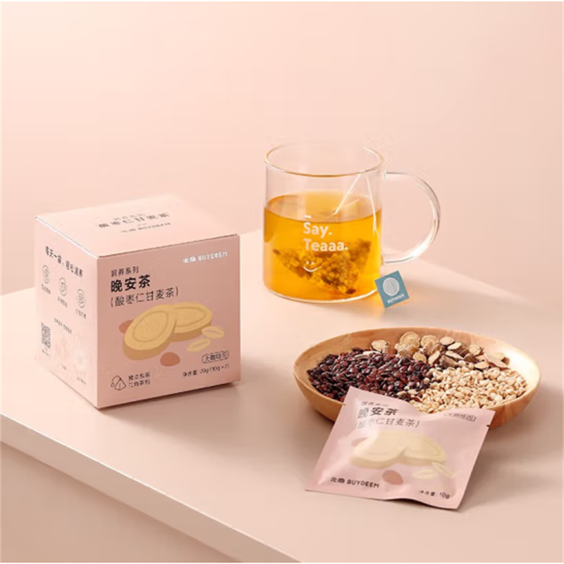 北 鼎 袋泡茶清润养生茶包花草茶润养饮便携小包装能量补给泡茶包 酸枣仁甘麦茶-10g*7袋/盒