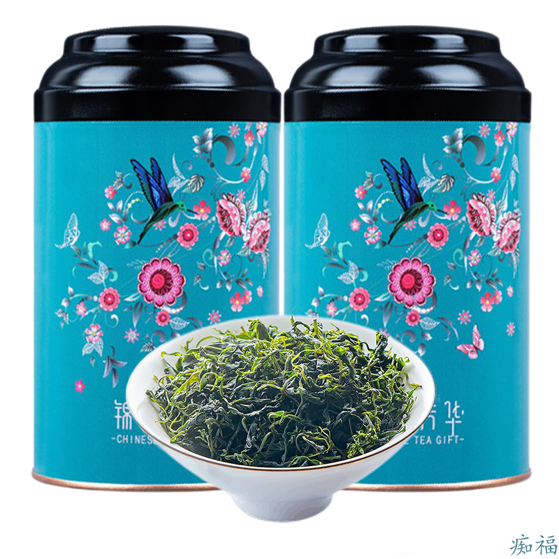 痴福 小叶苦丁茶叶小苦丁茶新茶峨眉青山绿水遇水复活散装罐装