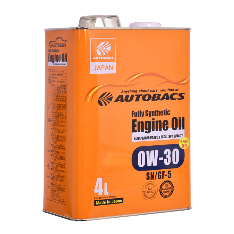 澳德巴克斯(AUTOBACS) 全合成机油 日本原装进口润滑油 SN 全合成0W-30 4升汽车用品