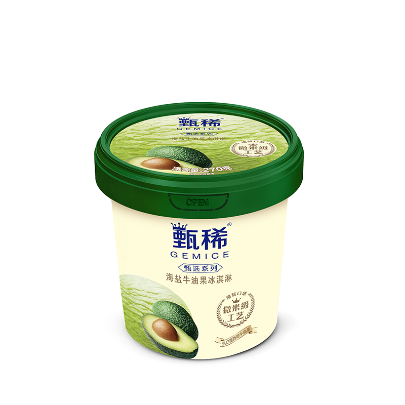 甄稀海盐牛油果冰淇淋270g