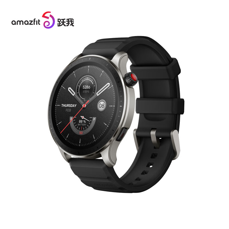 Amazfit跃我GTR4 智能手表华米科技跑步运动健身力量训练六星双频定位健康血压筛查研究心率监测长续航男女款