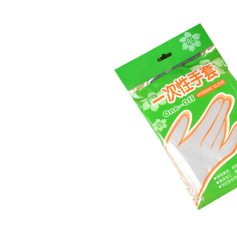 一次性特厚手套 pe8g薄膜100个/包高清大图
