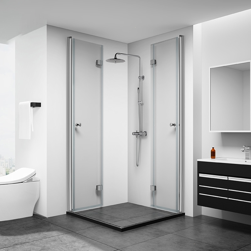 淋浴房折叠式卫生间玻璃隔断门藤印象z干湿分离小户型浴室屏风简易