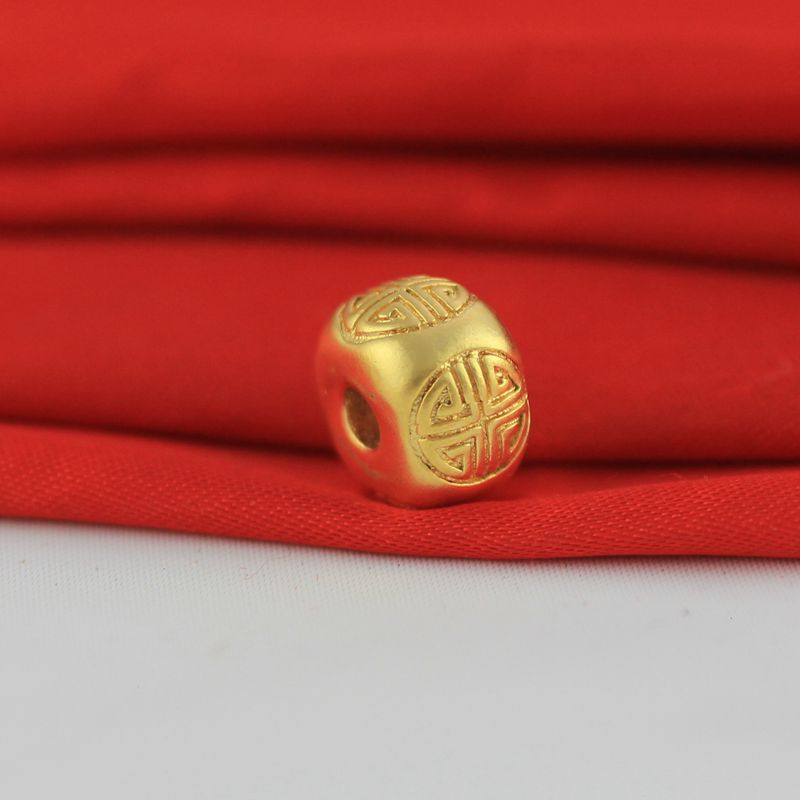 金满多 越南沙金欧币金首饰品 男女DIY手链手绳配件品 黄铜镀金色送女朋友老婆情人节七夕生日礼物