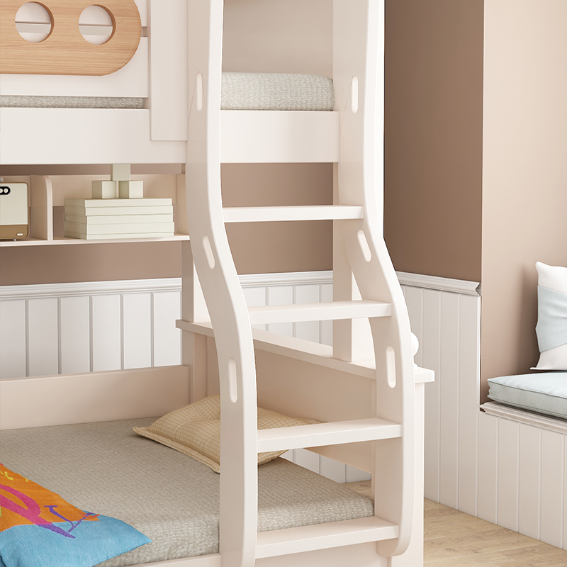 欧梵森 实木儿童床子母床现代简约上下床双层床高低床成人床大人床成年床多功能储物母子床上下铺木床双人床高清大图